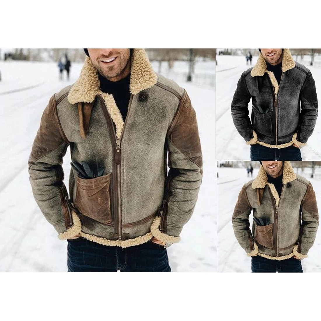 

Новая независимая станция, бестселлер, мужское джато, кожаное зимнее пальто с мехом, цветное дизайнерское повседневное молодежное пальто