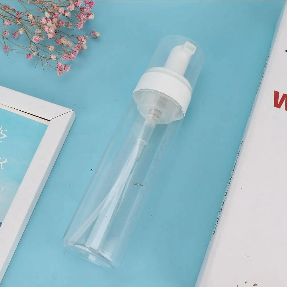 200ML Refillable Foaming Soap Pump Bottle - Clear Plastic Dispenser for Tattoo & Perfume Liquid