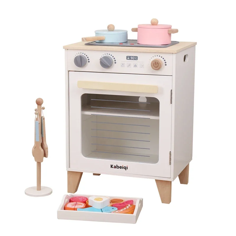 

Doll's kitchen toys wooden children's play house cooking simulation kitchen set kindergarten early education area corner