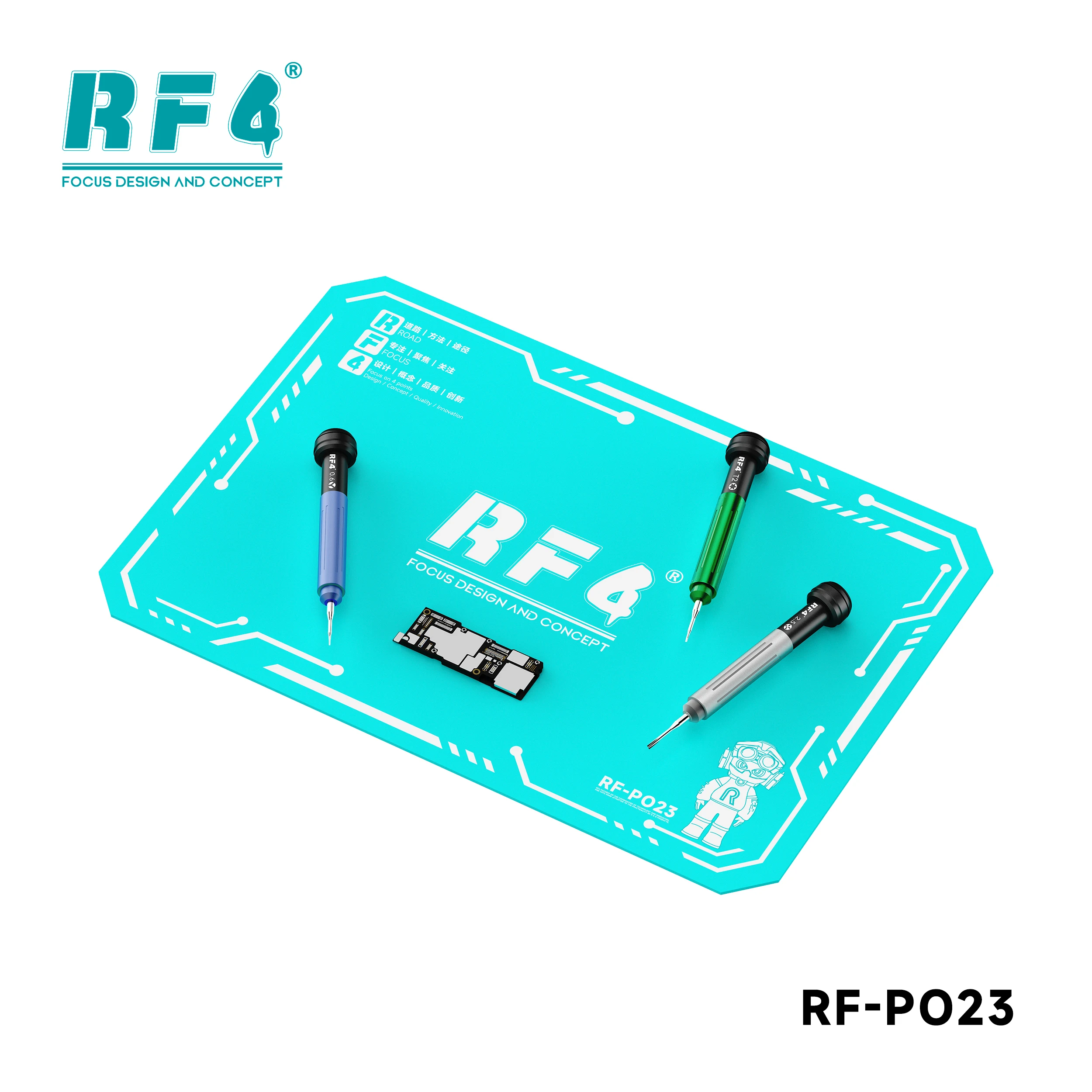 RF4 Insulated High Temperature Resistant Anti-static Silicone Pad for Mobile Phone Motherboard BGA Welding Platform Repair Mat