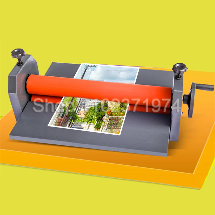 Heavy 650mm Manual Cold Laminating Machine PVC Photo Cold Laminator Hand-cranked Peritoneal Machine