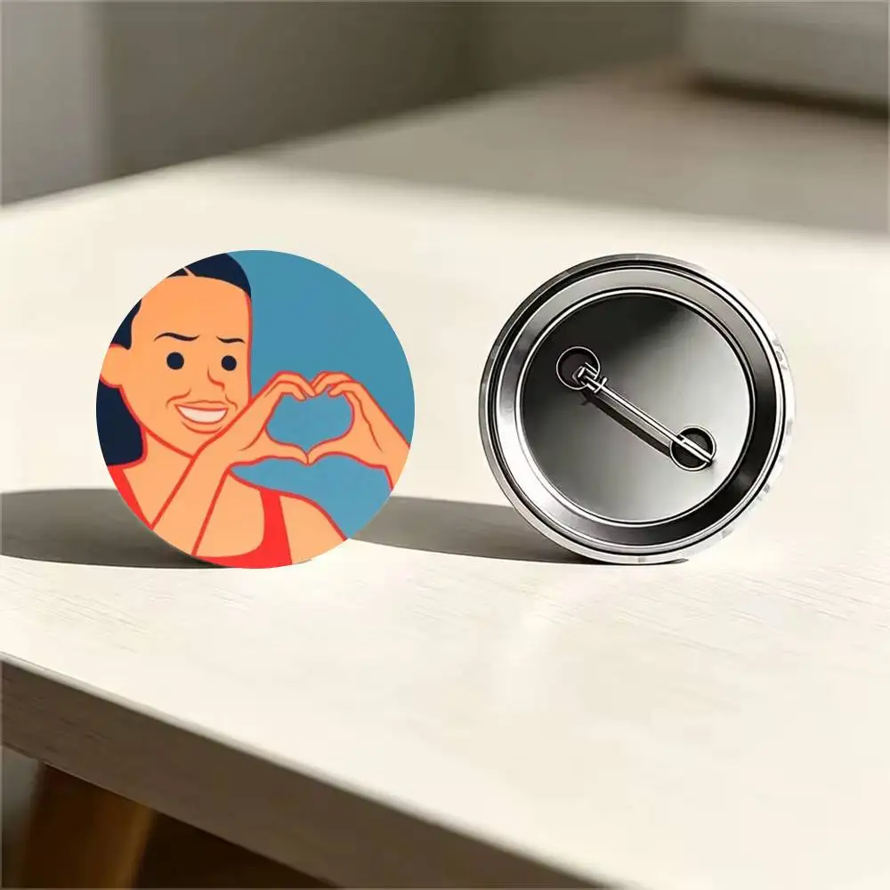 Joan C-Cornella Funny Anti Badges 25 32 44 58 75 mm Round Cosplay Pin Bag Decor Fans Collect Friends Gifts Brooch Souv