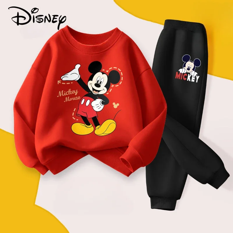 New Spring and Autumn Children's Hoodies Sets Cartoon Printed Boys Sweatsuit Kids Pullover and Long Pant Two Piece Sets Clothing