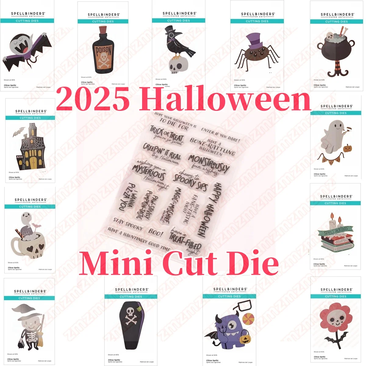 

2025 Halloween Skeleton Ghost Bat Town Mini Metal Cutting Die Stamps for DIY Making Card Scrapbook Craft Template Decoration