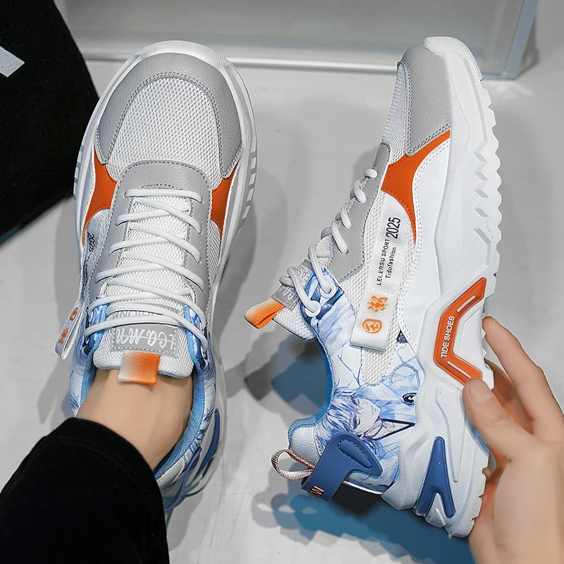 

Classic Men's Breathable Dad Shoes Low-Top Large Size Men's Shock Absorption Casual Sports Sneakers Fashion Trend