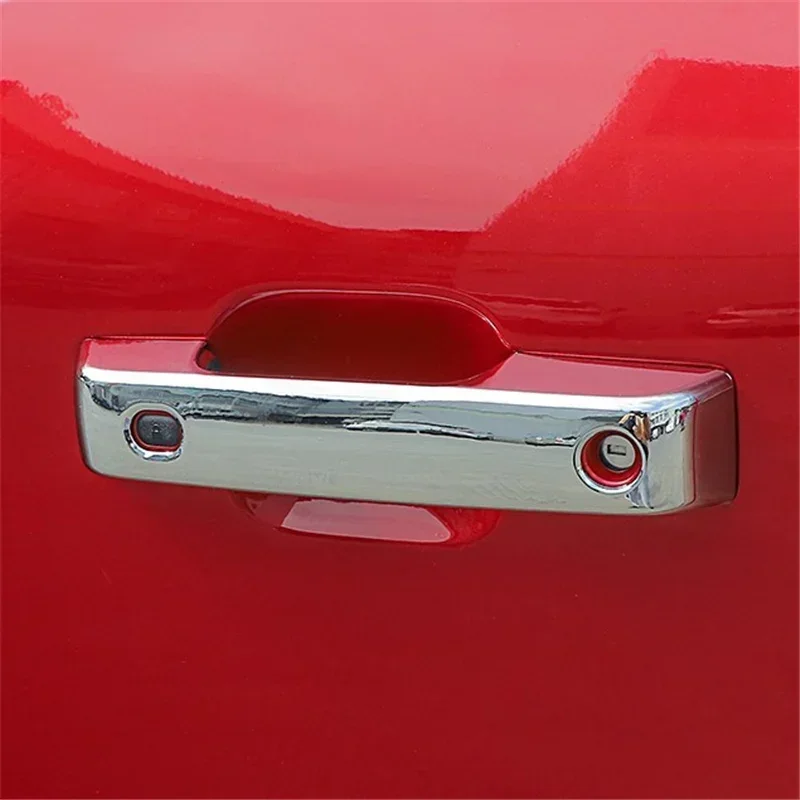 

WELKINRY For Ford F150 P702 14th Generation 2021-2025 Lobo ABS Chrome Outer Car Body Door Handle Doorknob Cap Cover Trim