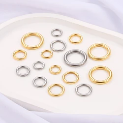 Stainless Steel Sturdy Seamless Rings Jewelry Making Supplies DIY Woven Necklace Bracelet Circle Earring Closed Hoops Accessorie