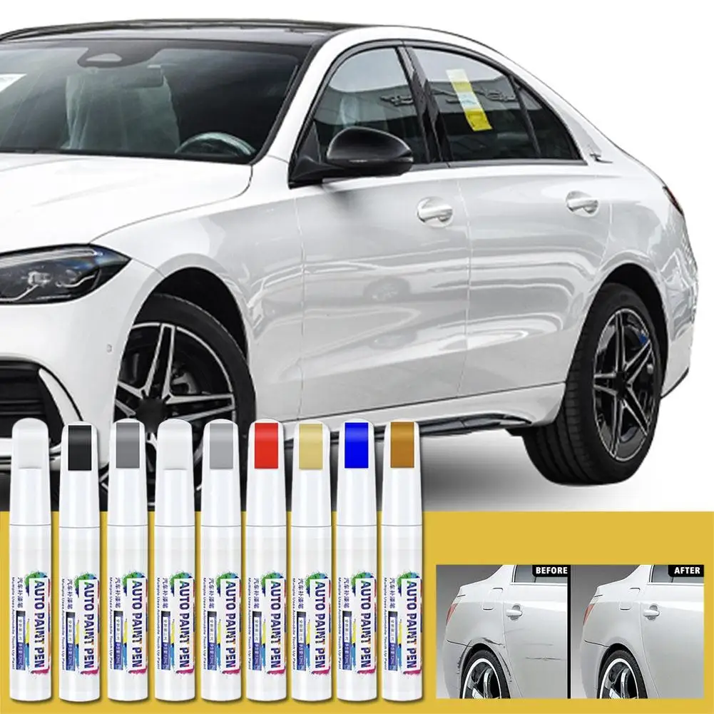 10ml Car Touch Up Paint Pen White Auto Body Scratch Repair No Spray Paint Repair Automobile Refinishing Coating Painting Filler