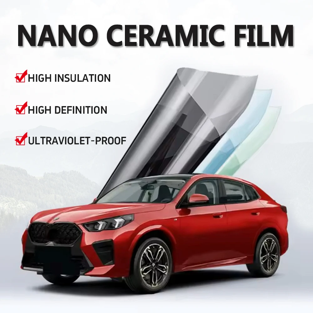 50X152cm Super quality  car glass IR100% Heat Resistant Privacy Protection Nano Ceramic Window Solar Film For Car