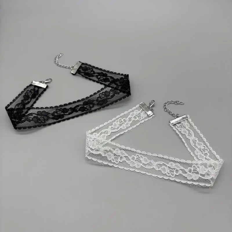 New·Black Sexy Lace Flower Necklace For Women Harajuku Gothic Short Choker Collar Necklace Party Female Neck Accessories·