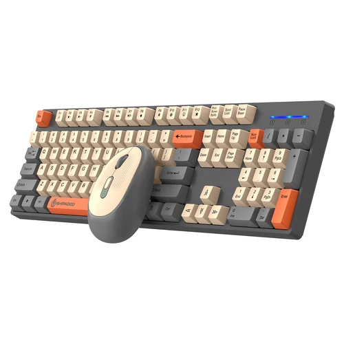 Shipadoo-Juego combinado de teclado y ratón inalámbricos para videojuegos, ordenador portátil inalámbrico, accesorios de oficina, ratón inalámbrico gratis