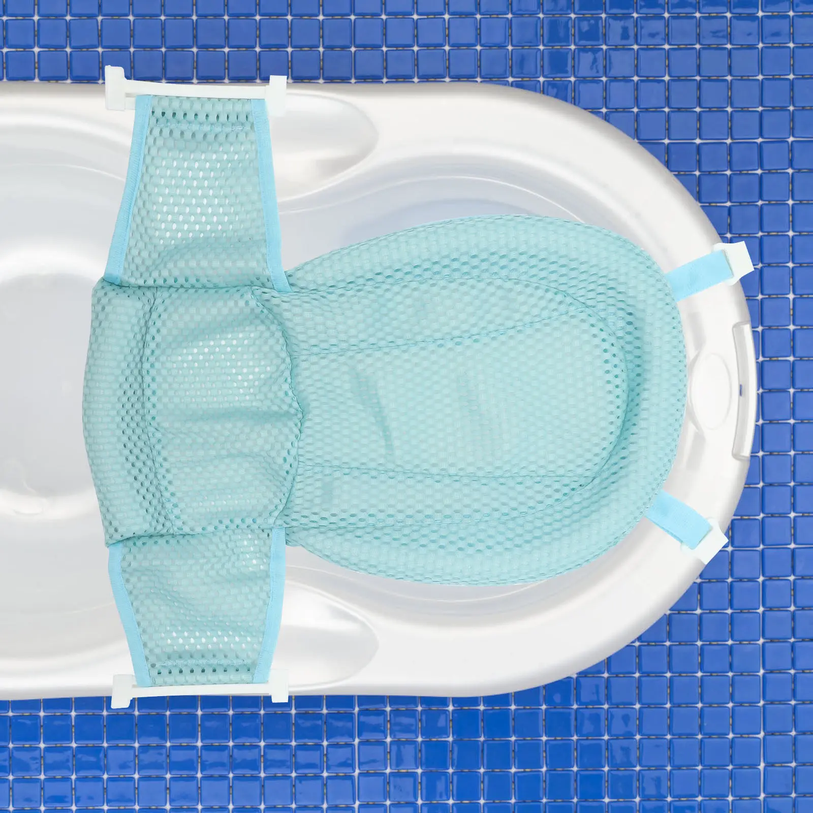 1Pcs Baby Bath Seat Support Net Skin-Friendly Breathable Elastic Mesh Bathtub Sling for Newborn Shower Travel Safe Bathing