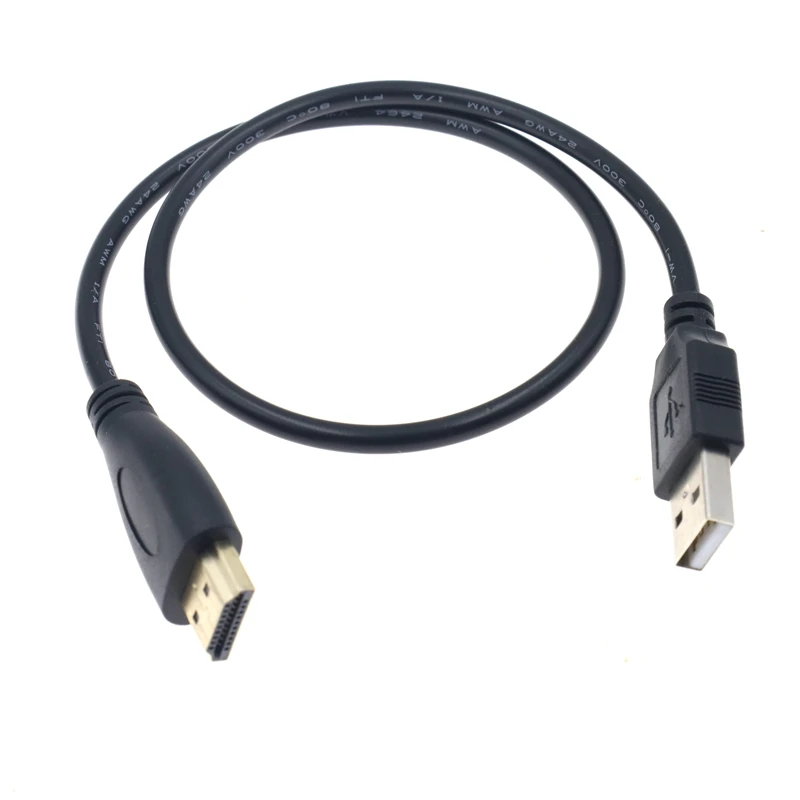 New 0.5m HD Video Cable HDMI-compatible Male To Female Connector With USB 2.0 Charger Cable Spliter Adapter Extender