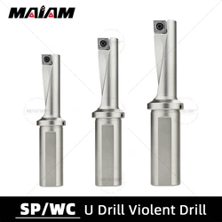 High Quality WC SP Drill Bits U Drill C20 C25 C32 SP Series Drill Bits 2D 3D 4D 5D Metal Drill Bits SPMG SP Insert Quick U Drill