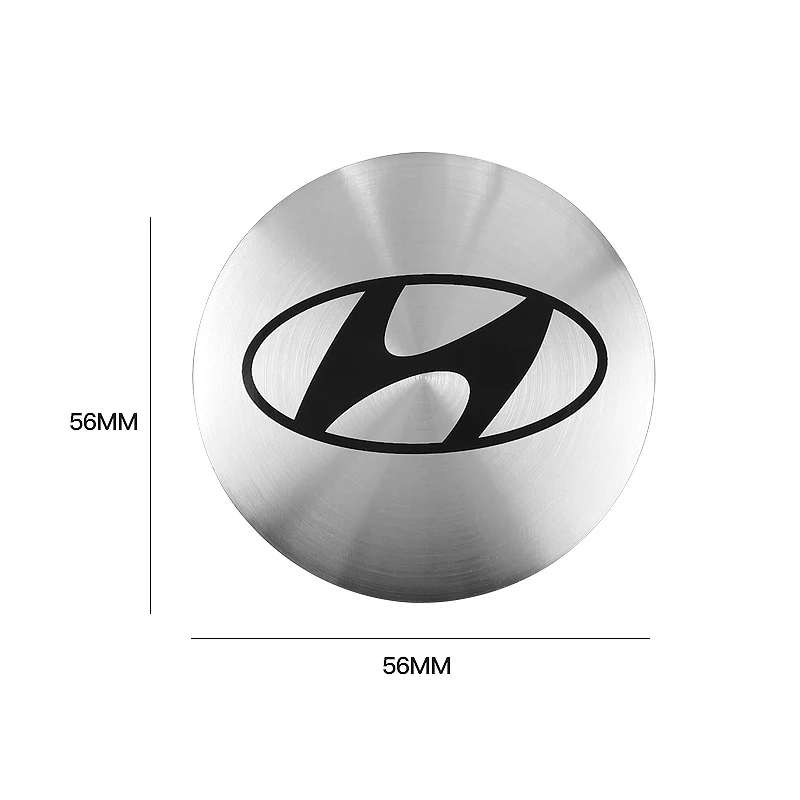 4 قطعة 56 مللي متر ملصقات عجلة السيارة غطاء محور المركزي شعار السيارة شارة مائي لشركة هيونداي جينيسيس N-LINE I10 I20 I30 I40 IX20 IX35 كونا #6