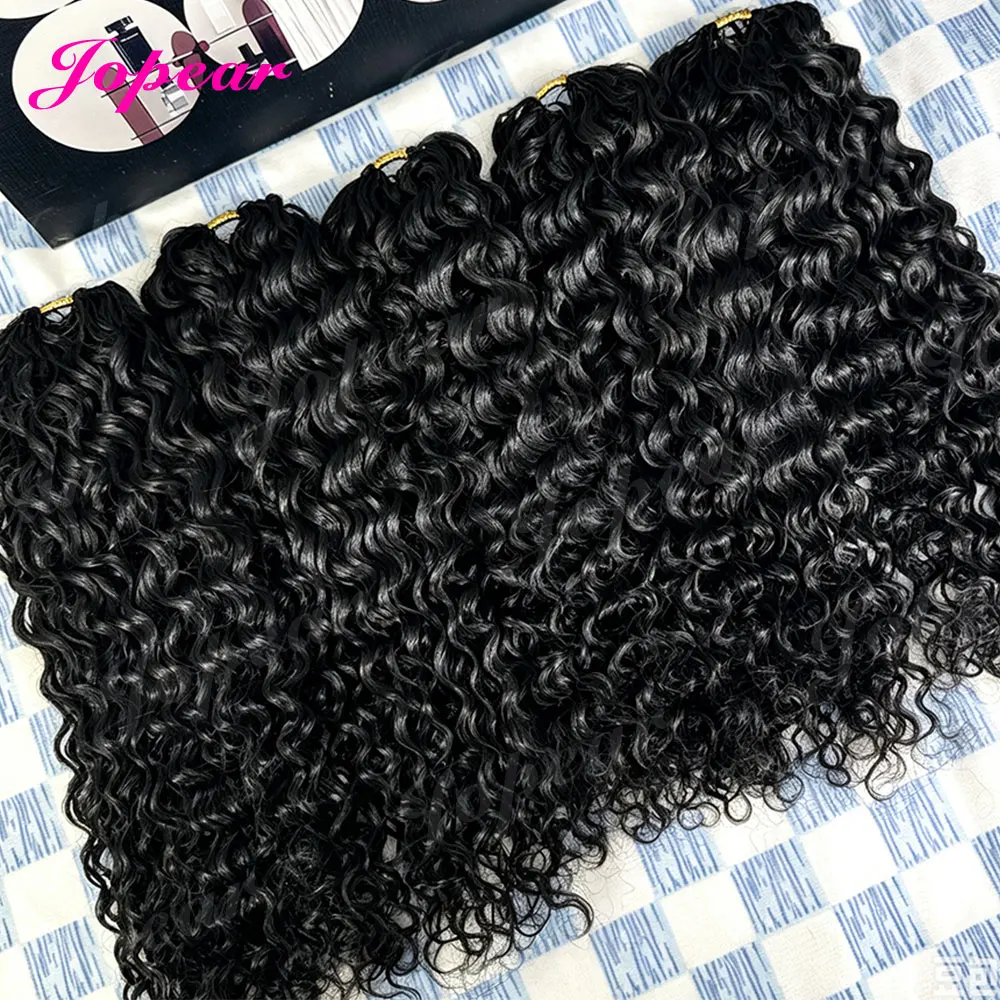 Extensions de cheveux humains 100% naturels, boucles 12A, 20-22 pouces, pour tresses bohèmes, petites spirales, boucles miracle, cheveux à crochets, pré-séparés, sans nœuds, 60g/paquet