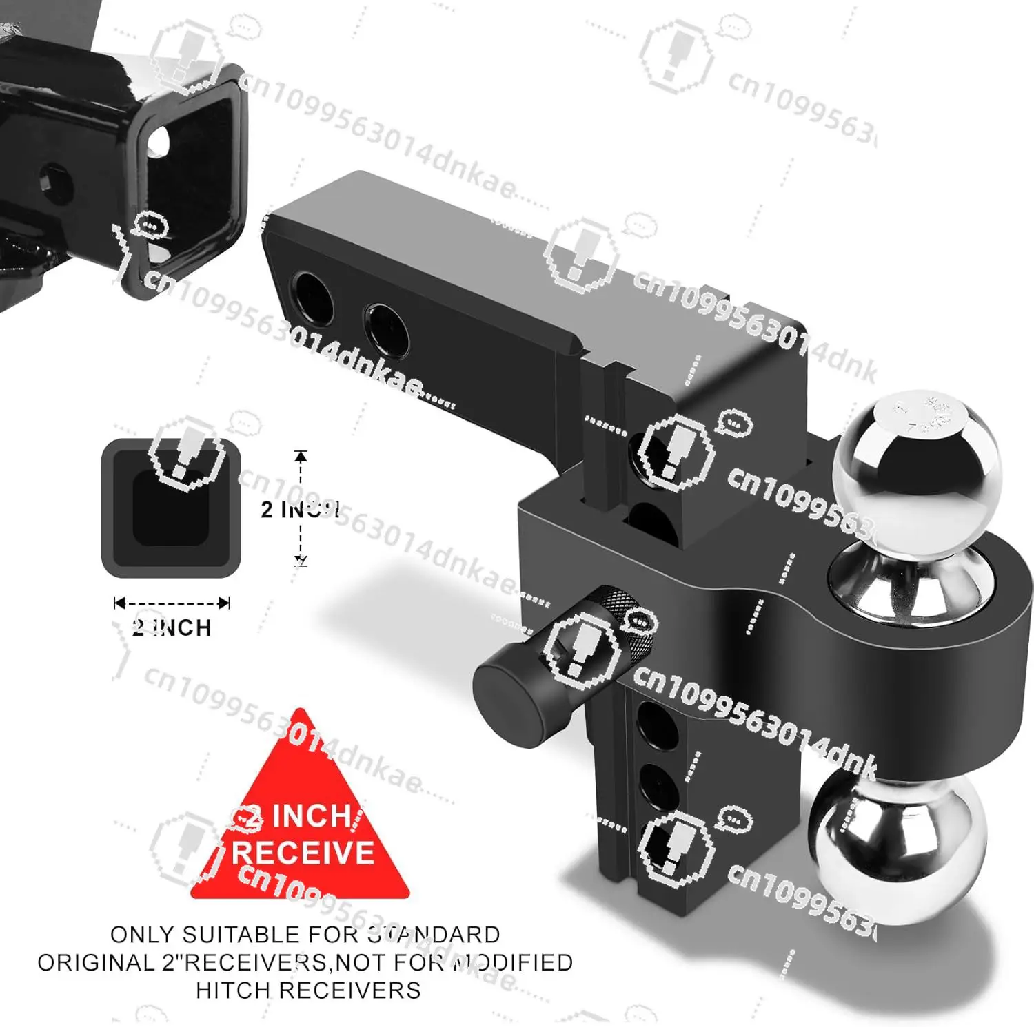 Strong Tensile Force, Adjustable Aluminum Alloy Trailer Arm 6 Inches with Latch Lock, Double-ended Trailer Trailer Arm Qingdao