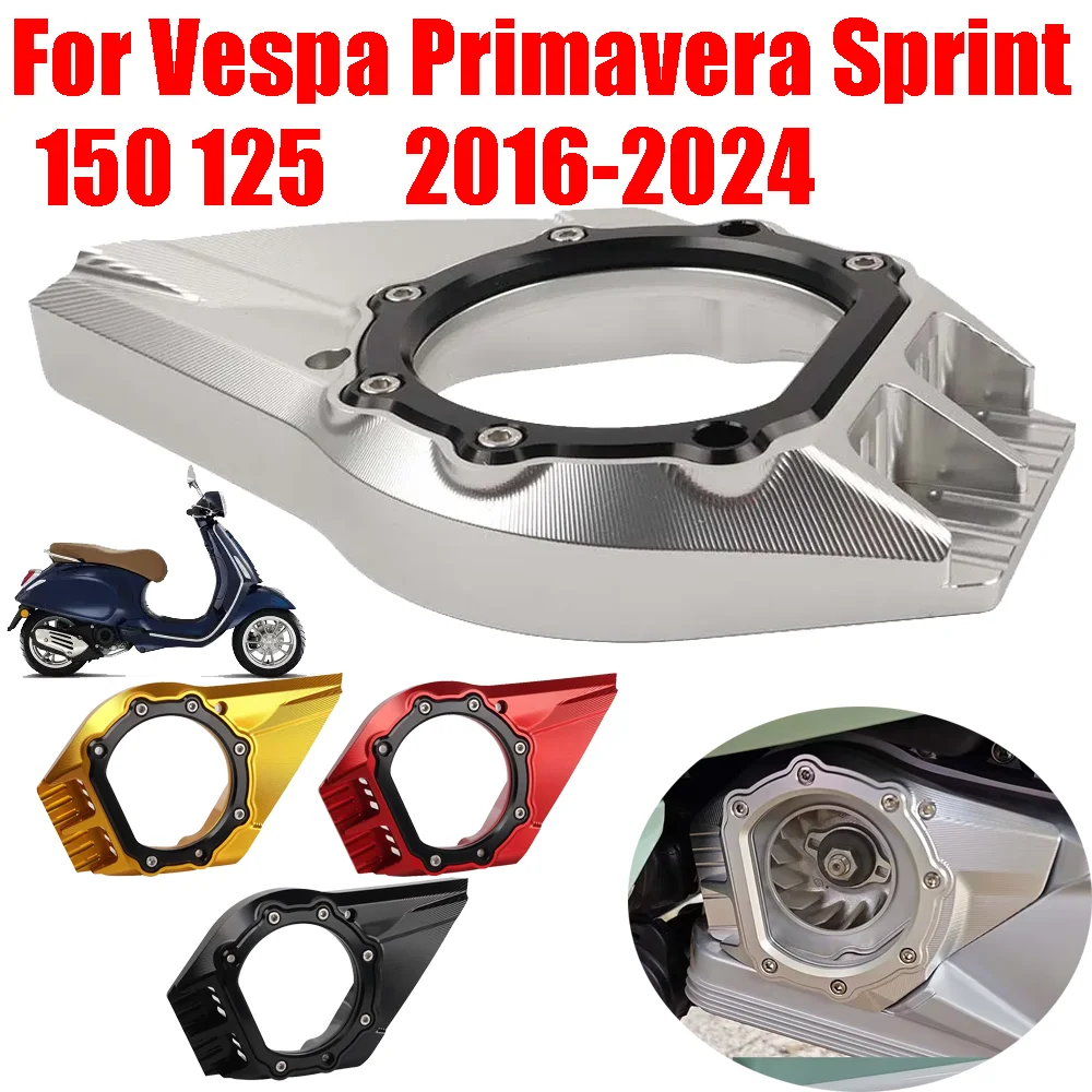

For Vespa Primavera Sprint 150 125 Motorcycle Accessories Intake Transmission Cover Engine Gear Case Cover Chain Sprocket Guard