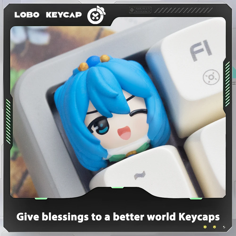 Touches de clavier mécanique en résine faites à la main, offrez des bénédictions à un monde meilleur, accessoires de jeu personnalisés, cadeau