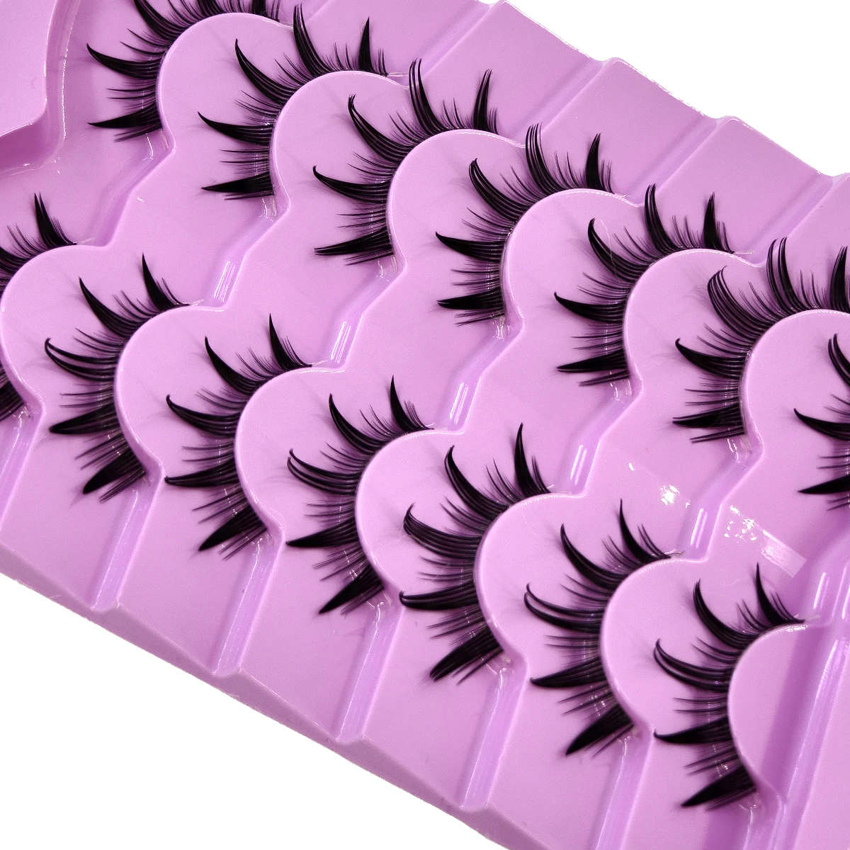 HBZGTLADFalsche Wimpern Cosplay Spiky Lashes Nerz Dramatische Manga Anime Wimpern Dicke Gefälschte Wimpern Extensions Puppe Streifen Wimpern – Detail 12