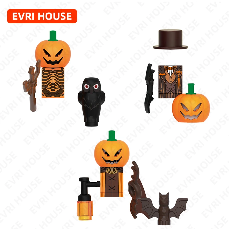 

Halloween Mini Building Blocks Dolls Action Figures Bricks Witch Werewolf Accessory Toys For Children G0185