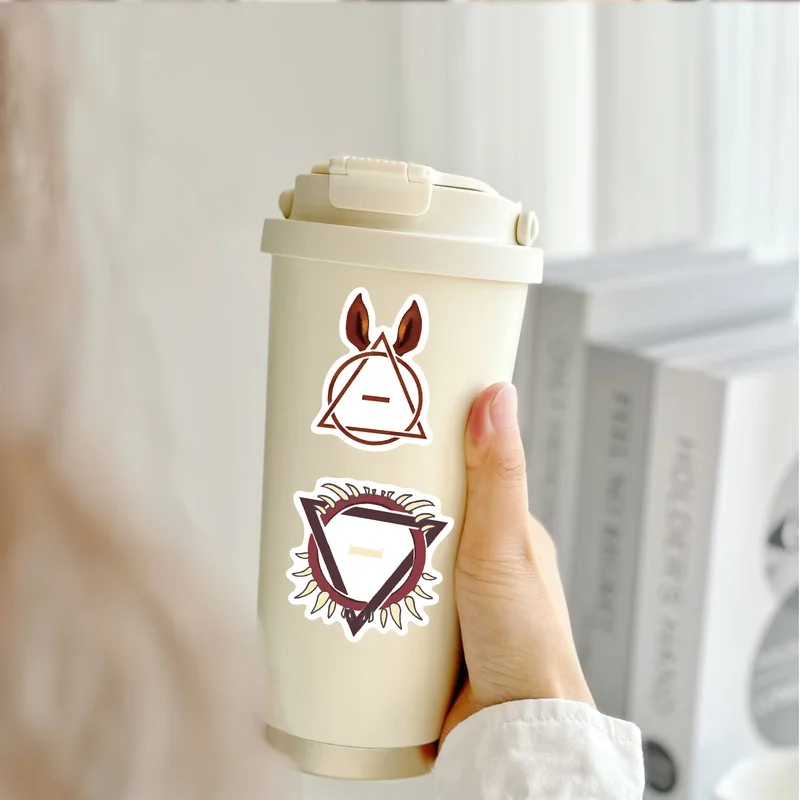 50 ملصقًا ديكورًا على الجدران Therian، شارات لاصقة نابضة بالحياة، أنماط متعددة بدون تكرار، مناسبة لزجاجات المياه وأجهزة الكمبيوتر المحمولة وحقائب السفر وألواح التزلج والقيثارات وديكورات الحفلات