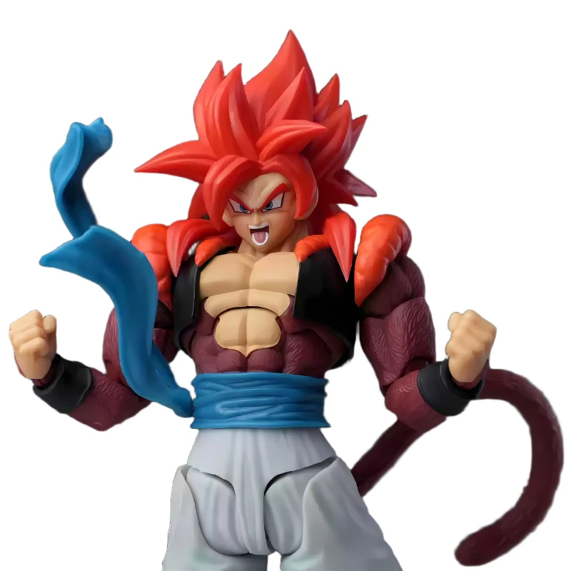 Figura de Acción Articulada Kamione Tangsen Mushroom Tonsen Arttoys Vokov SHF Dragon Ball GT Super Saiyan 4 Gogeta 1/12