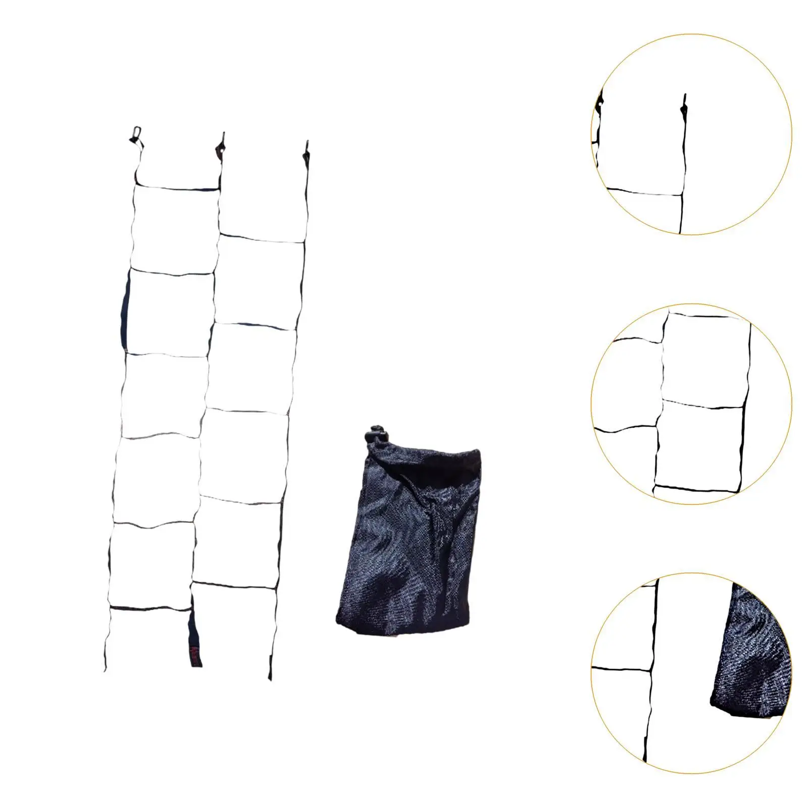 

Climbing Rope Ladder Fitness Toy Double Row Polyester Playground Ladder Lightweight and Portable for Children Outdoor Play