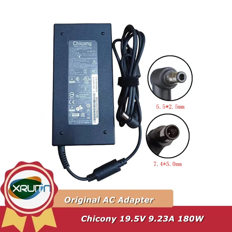 

Оригинальный адаптер переменного тока Chicony A15-180P1A A180A012L A180A019L 19,5 В 9,23 А 180 Вт для зарядного устройства для ноутбука MSI Clevo Gigabyte