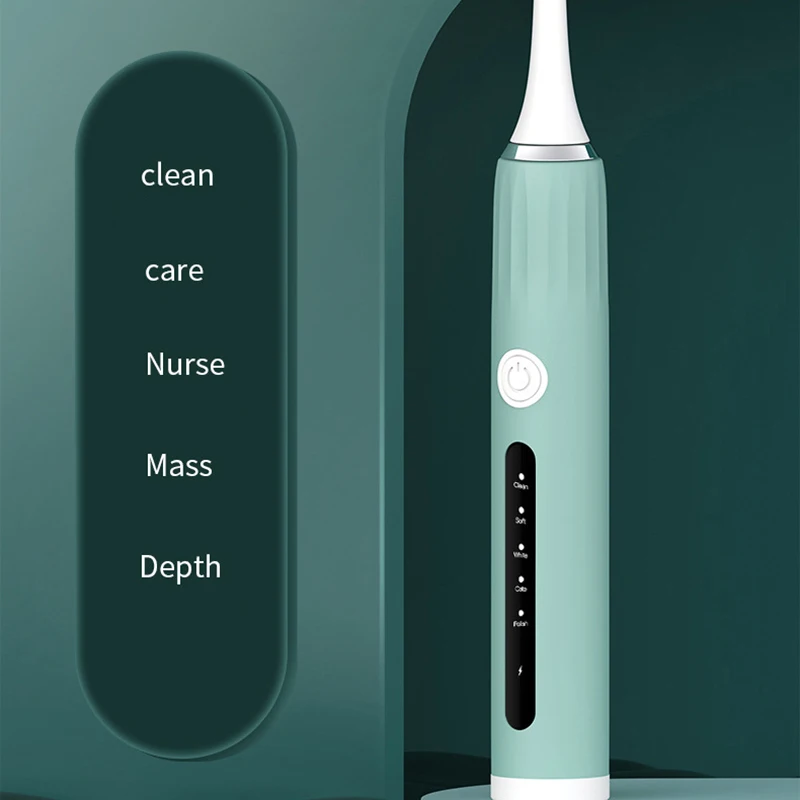 ใหม่2022แปรงสีฟันไฟฟ้า Sonic สำหรับผู้ใหญ่จับเวลาแปรง5โหมด USB ชาร์จแปรงสีฟันเปลี่ยนหัวชุด