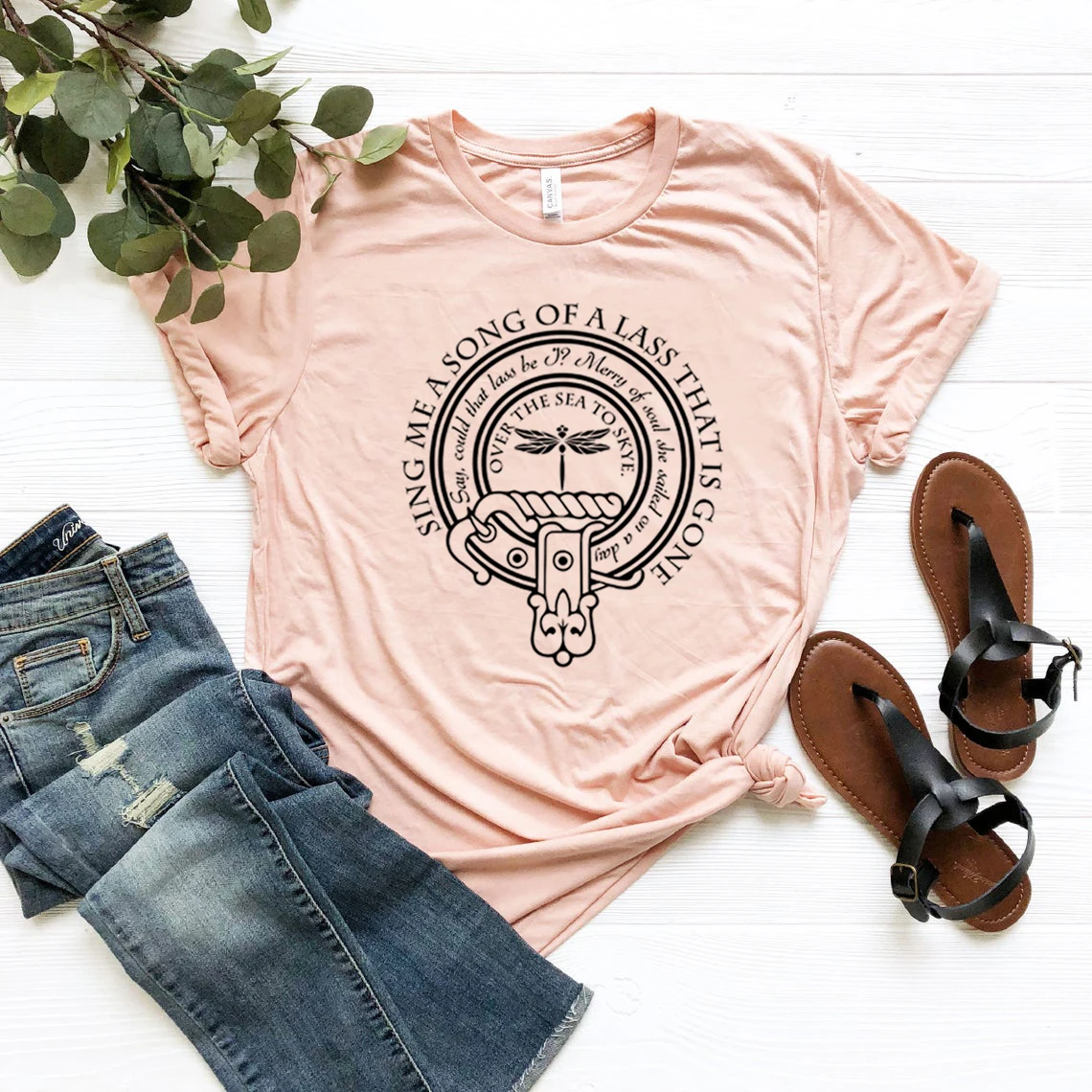 

Sing Me A Song of A Lass That Is Gone T Shirt Outlander Book Series Shirt Jamie Fraser T-Shirt Women Graphic Tee Casual Tops