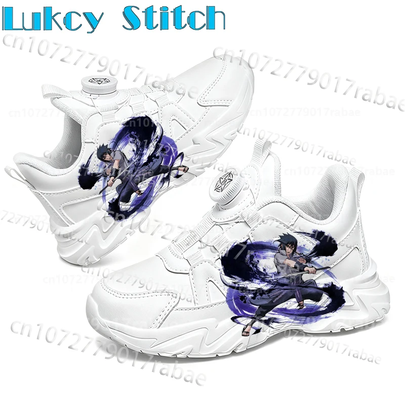 

Uchiha Sasuke Children Selection Sneakers Anime Print Boys Girls Teenager Arch Support Simple Style Shoes Suitable Gift