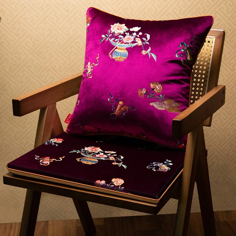 Velvet Chinese-style Seat Cushions Rosewood Chair Gaskets Taishi Chair Dining Chair Cushions Solid Wood Stool Seat Cushion