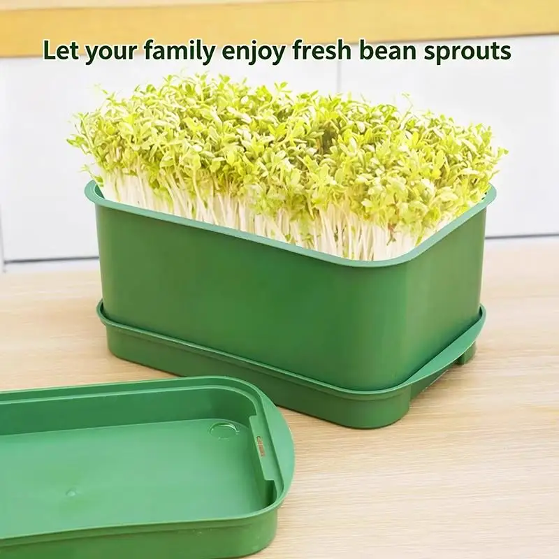 Soilless Planting Box for Peanut Sprouts, Hydroponic Seed Sprouting Tray, Mini‑Greenhouse Germination Kit