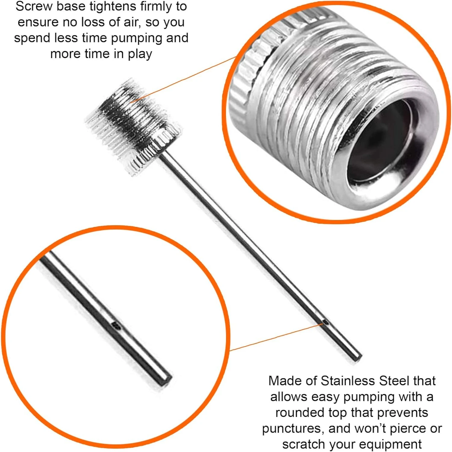 내구성이 뛰어난 스테인레스 스틸 볼 팽창 바늘 15개로 구성된 최고 품질의 세트로 스포츠 장비를 업그레이드하세요 - 신뢰할 수 있는 공기 바늘