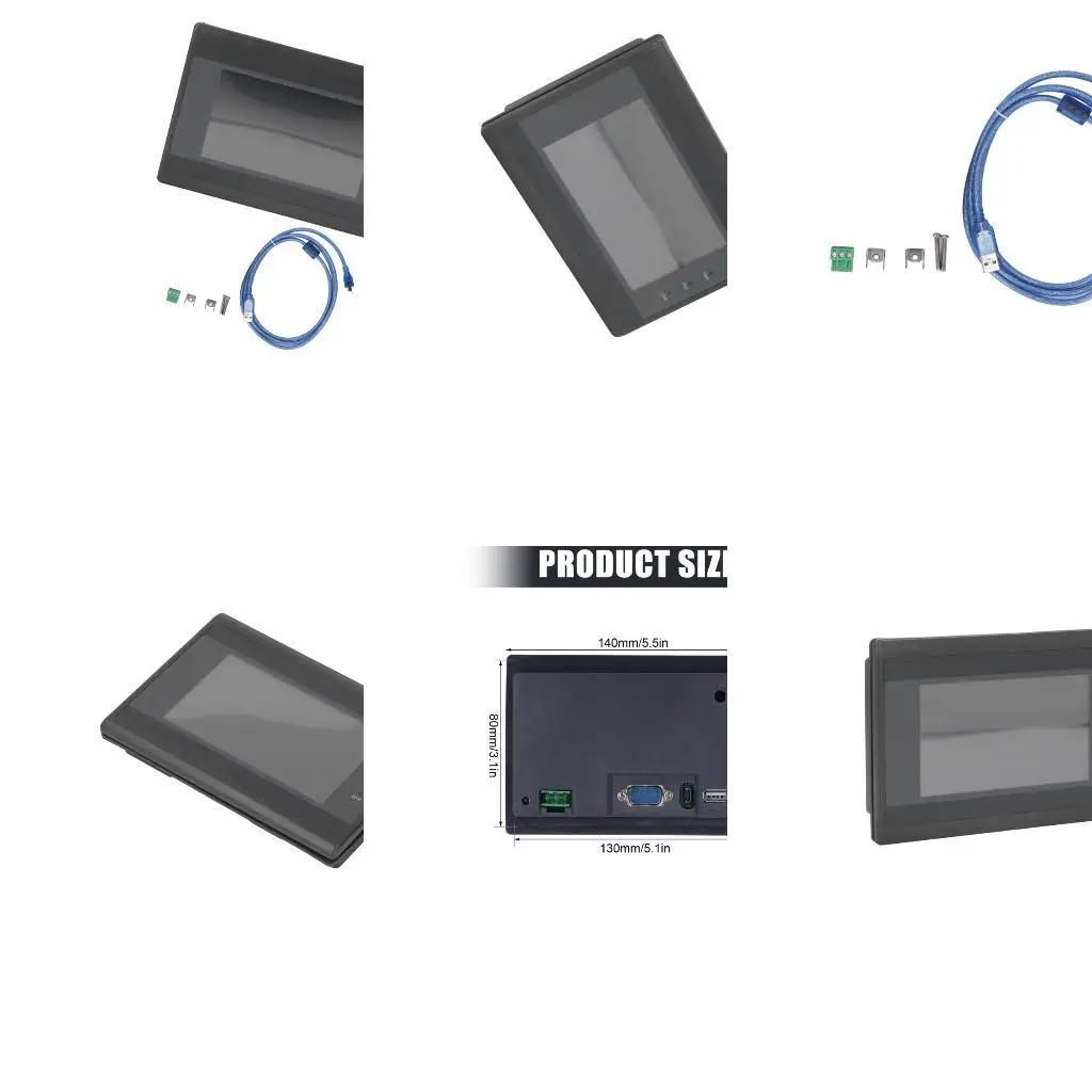 652F ARM9 màn hình cảm ứng màn hình IP65 Bảo vệ 9 PIN Giao diện cổng nối tiếp cho kết nối bộ điều khiển PLC