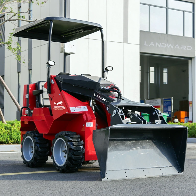 Mini Mini Skid Steer Loader Multifuncional Front End Maquinaria Agrícola Carregador de Esteiras Personalizado para o Preço de Fábrica Chinês