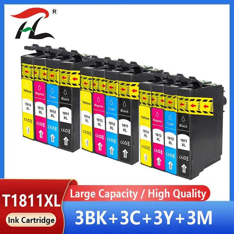 Ink Cartridges for Compatible EPSON 18XL T1811 T1814 XP312 XP205 XP225 XP212 XP215 XP302 XP412 XP402 XP415 Printer