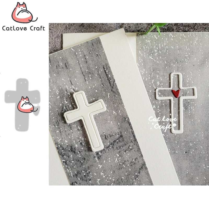 Catlove Cross Easter Metal Cutting Dies Scrapbooking Mold Knife Stencil Die Cuts Card Making DIY Craft Embossing New Dies For