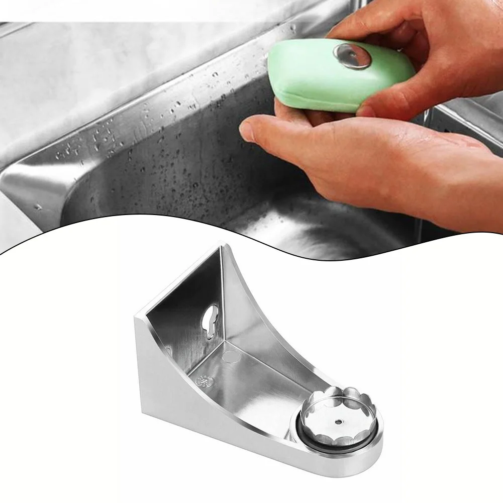 Magnetic Dish Container Dispenser Wall Attachment Adhesion Holder For Kitchen/ Bathroom Soap Storage Holder Plastic