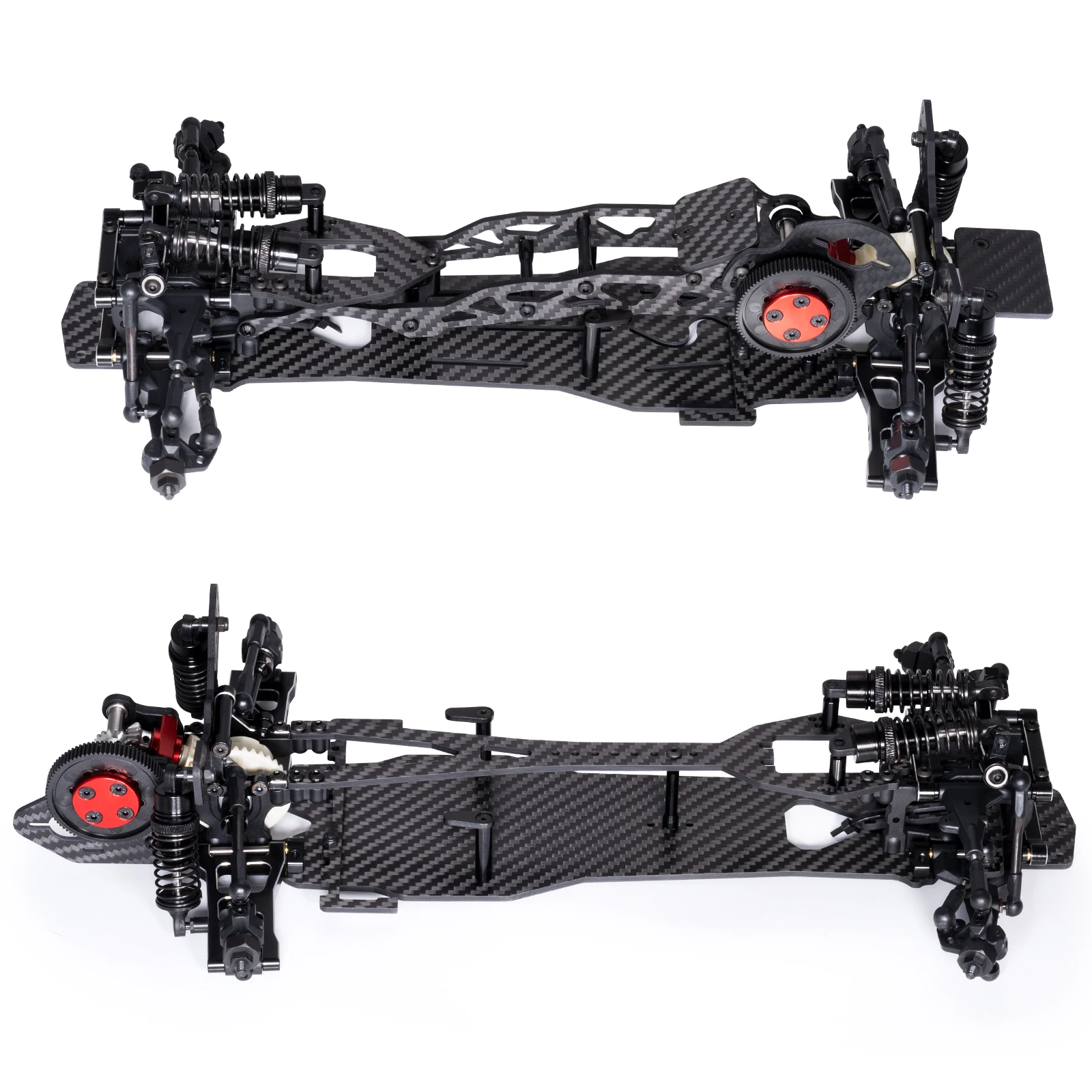 YEAHRUN Metal Carbon Fiber Upgrade Modified Frame for 1:10 Sakura D5 RC Remote Control Flat Road Drift Car Model Parts