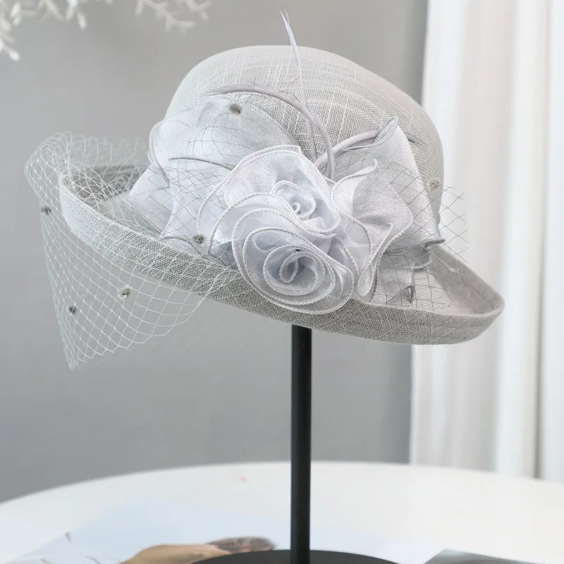 Flower Fascinators Races Hats For Women Elegant Banquet Fascinator Hat Girls Ladies Formal Wedding Dress Fedora Hats