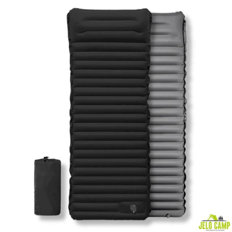 Ultra-Thick Camping Mattress with Built-in Foot Pump & Pillow, Self-Inflatable Portable Sleeping Pad for Outdoor Hiking