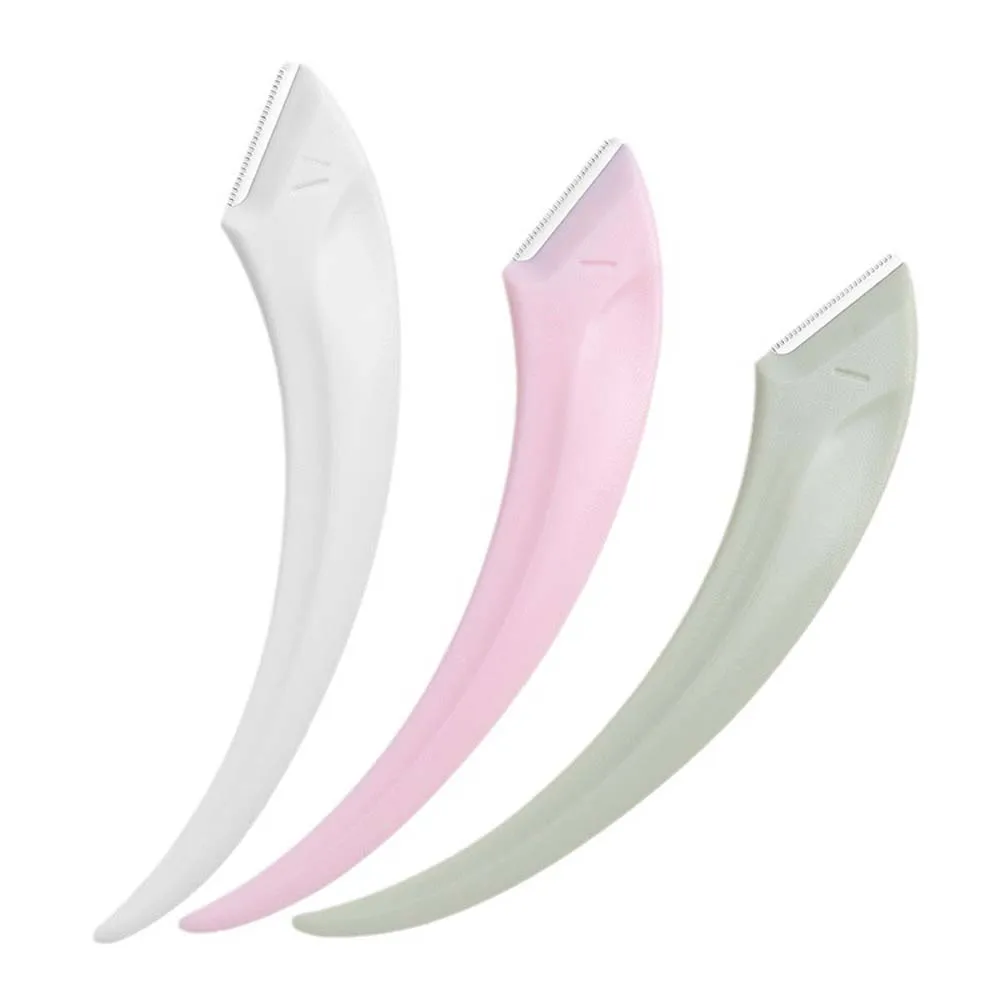 Trimmer per sopracciglia curvo a forma di luna curva Strumento per il trucco Rasoio per peli del viso Rasoio per sopracciglia curvo Shaper per depilazione