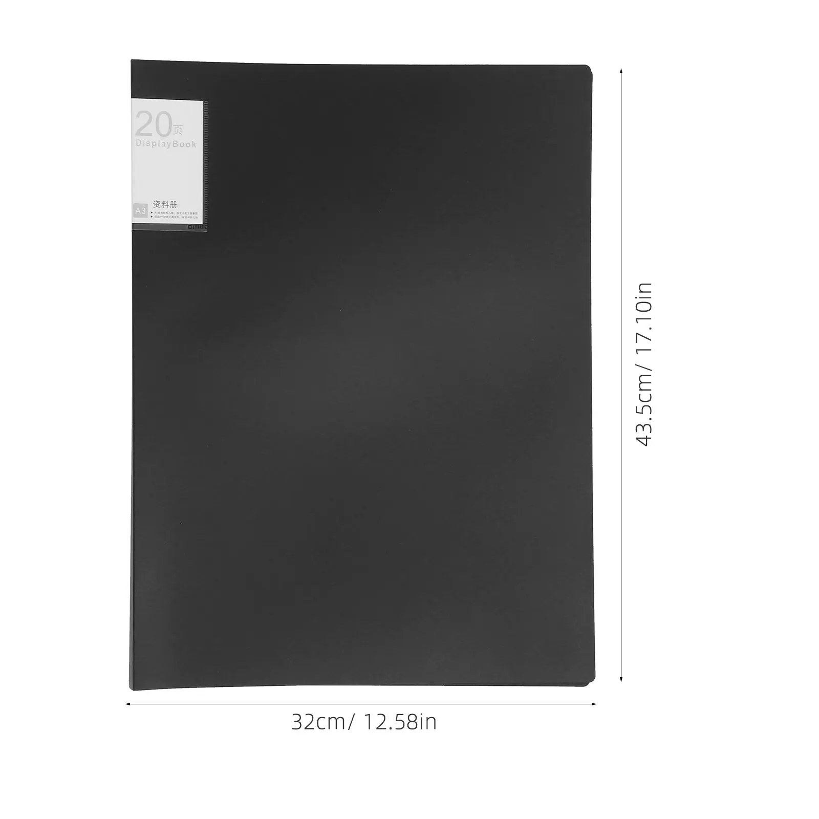 Large Capacity A3 Presentation Folder Transparent File Organizer for Documents Notes Business Files Artwork Storage Folder