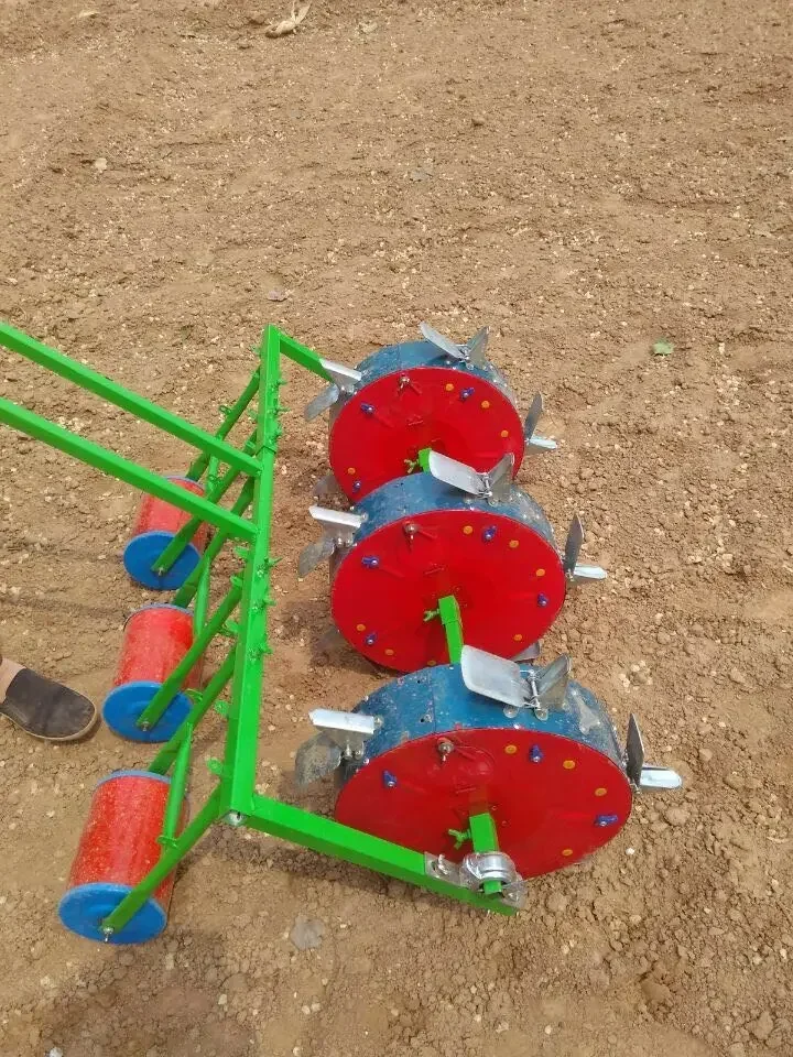 Manual Corn Maize Peanut Bean Grain Flower Vegetable Fertilizer Seeder Seeding Machine for Sale Adjustable Hand Push 3 Rows