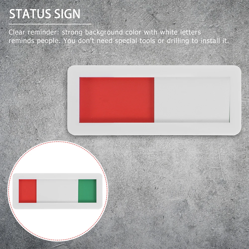 4 قطعة علامة الباب الشريحة الضوء الأخضر المنزلق لوحة الموظفين الأحمر النيون تسجيل باب غرفة الاجتماعات مؤشر الخصوصية لا تزعج تذكير علامة