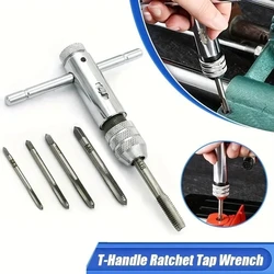 Ratchet Tap Adjustable T-Handle Holder Wrench With M3-M8 Screw Machine Hand Tool Thread Metric Plug T-shaped  Tapping Tools