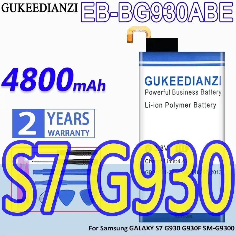 High Capacity GUKEEDIANZI Battery EB-BG930ABE 4800mAh For Samsung GALAXY S7 G930 G930F SM-G9300