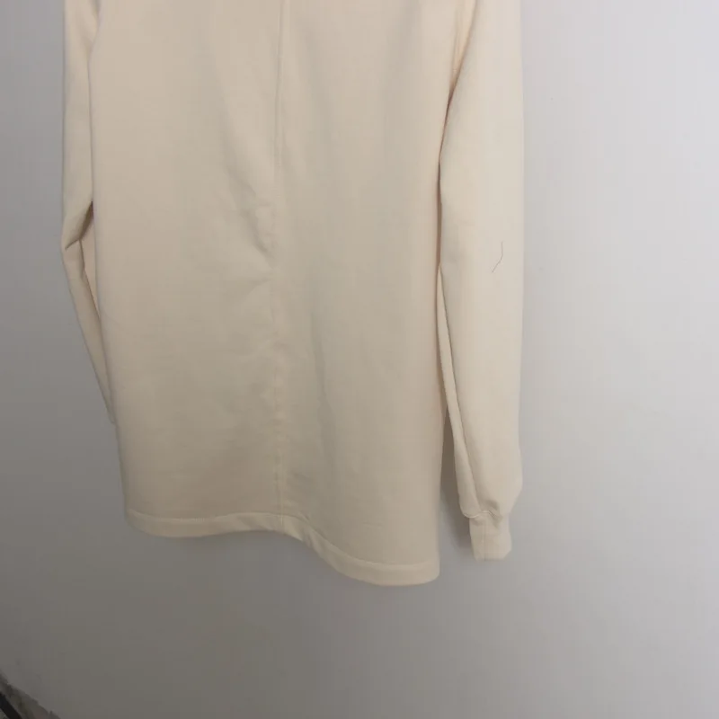 RO Ivory White Hooded Sweatshirt Men's Loose Top Street Shot Autumn and Winter Casual Jacket Long Sleeved Hoodies Sweatshirts